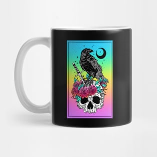 Crow with skull Mug